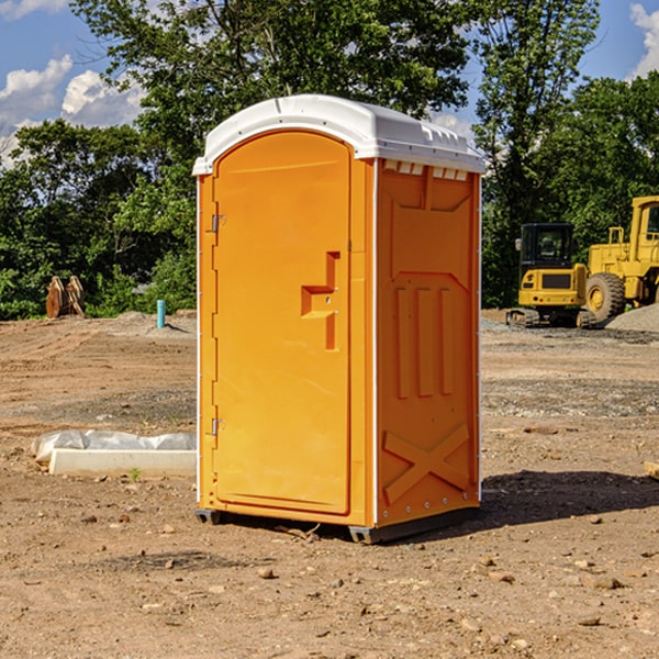 how often are the portable restrooms cleaned and serviced during a rental period in Coopers Mills ME